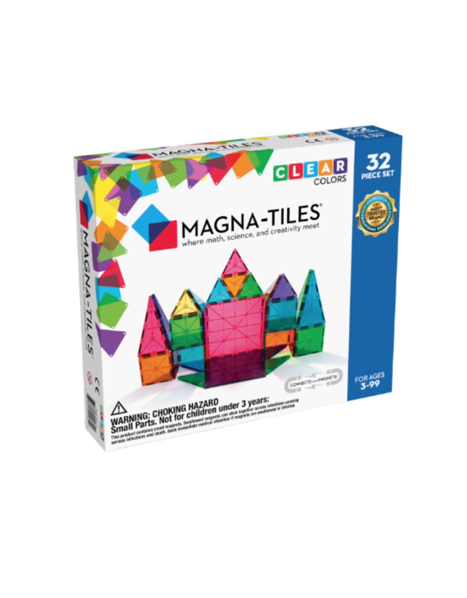 Magna-Tiles Magna-Tiles Clear Colours 32 Pieces