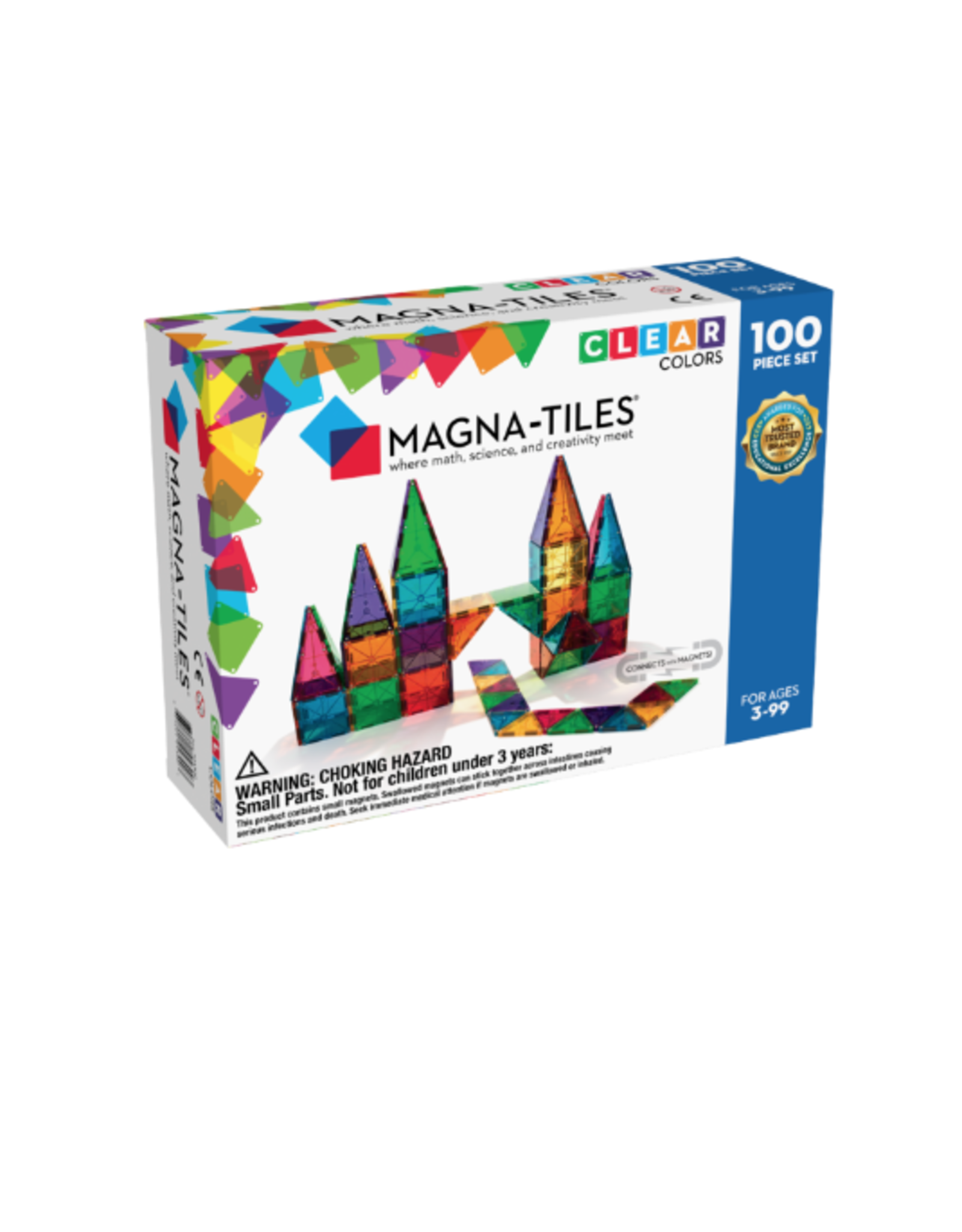 Magna-Tiles Magna-Tiles Clear Colours 100 Pieces