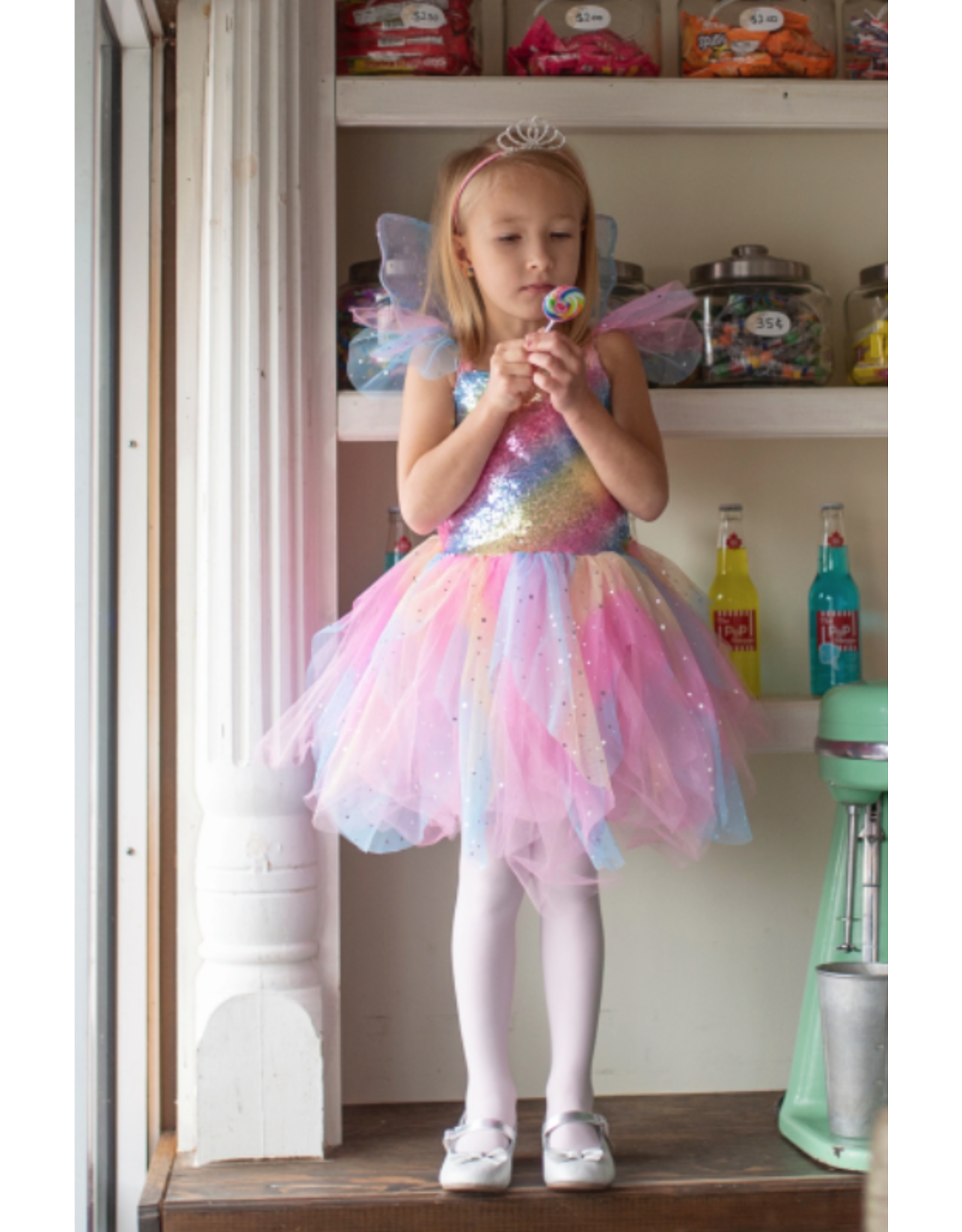 Great Pretenders Rainbow Fairy Dress with Wings