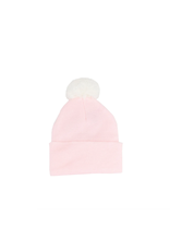 Newborn Hat Single Pompom Pink
