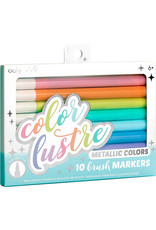Ooly Color Lustre Metallic Brush Markers Set of 10