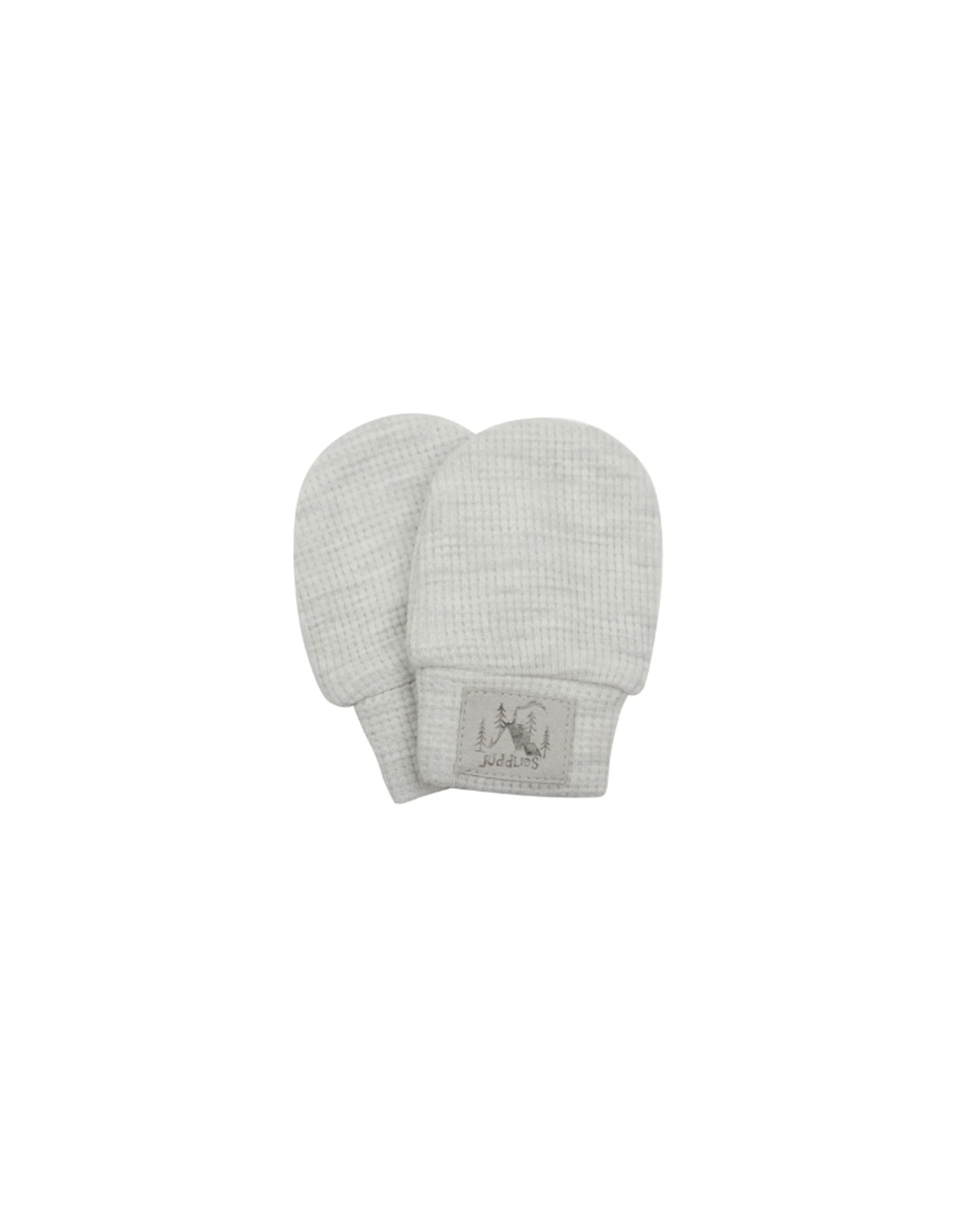 Juddlies Mini Waffle Collection Scratch Mitts 2pk Light Grey
