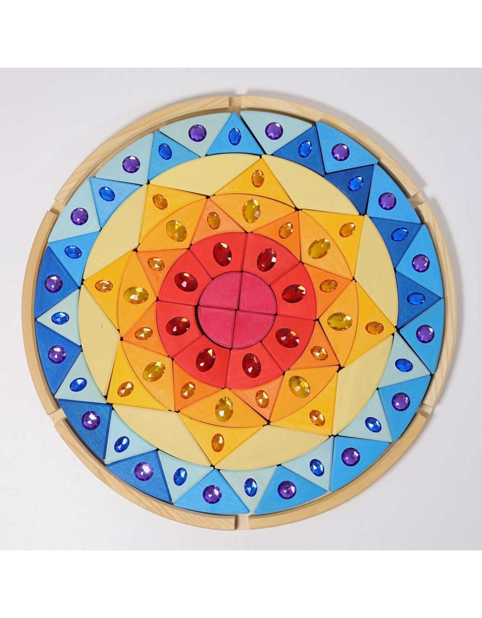 Grimm's Spiel & Holz Design Sparkling Mandala, Large Sun, 76 pcs.