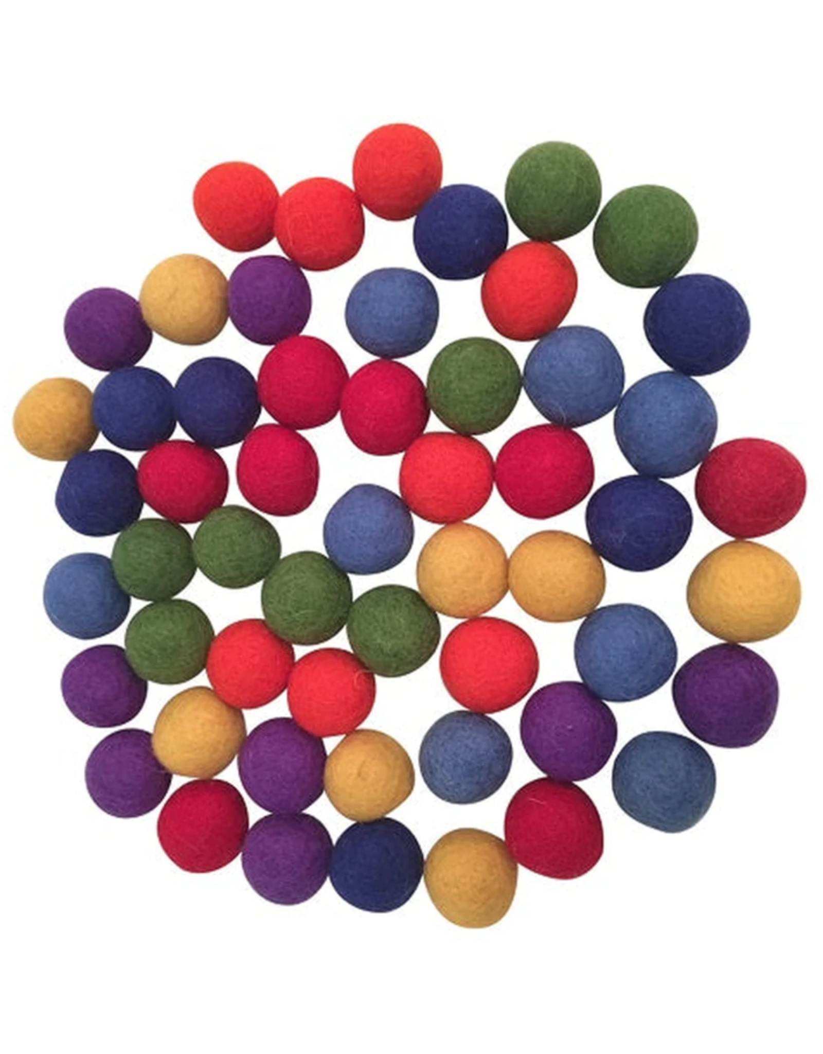 Papoose Rainbow Balls Felt 3.5cm, 49 pcs.