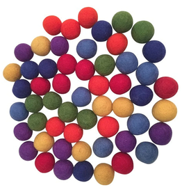 Papoose Rainbow Balls Felt 3.5cm, 49 pcs.