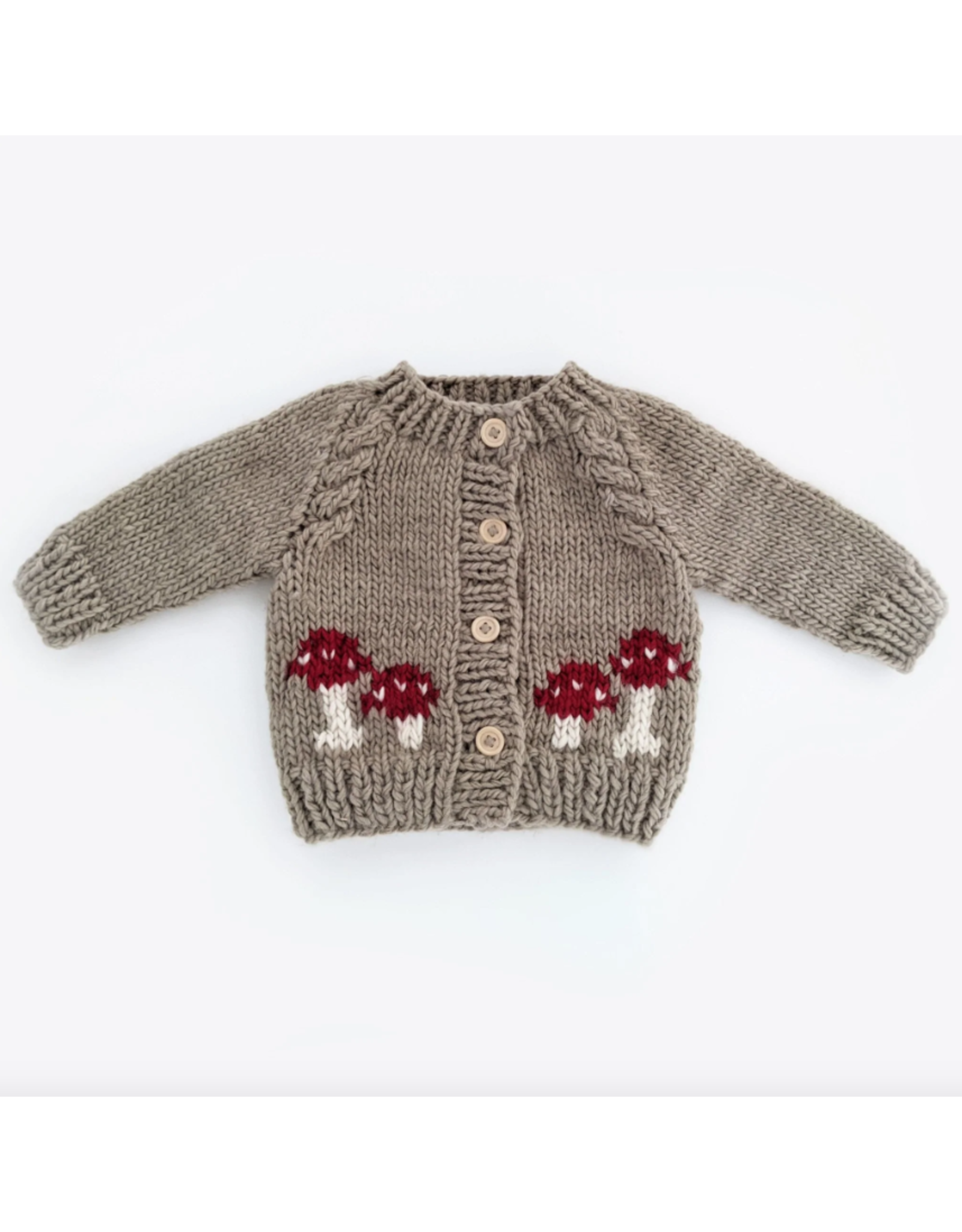 Huggalugs Mushroom Pebble Cardigan Sweater