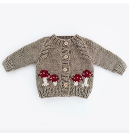 Huggalugs Mushroom Pebble Cardigan Sweater