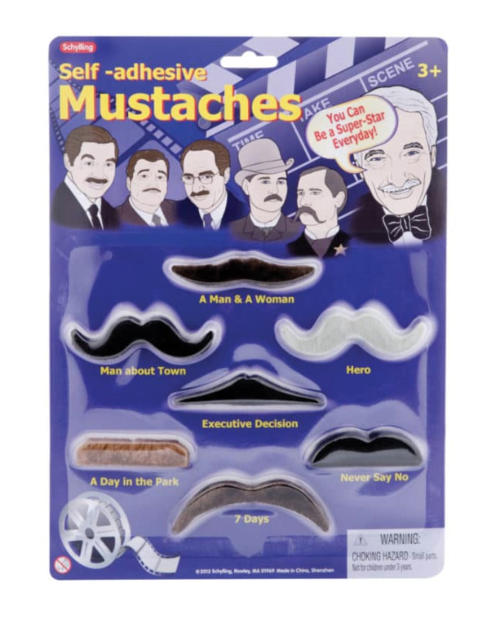 Schylling Mustaches- Self Adhesive