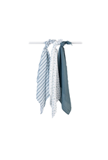 Lulujo Baby Receiving Blankets 3 Pack Blueberries