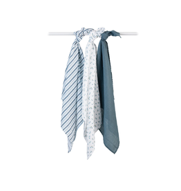 Lulujo Baby Receiving Blankets 3 Pack Blueberries