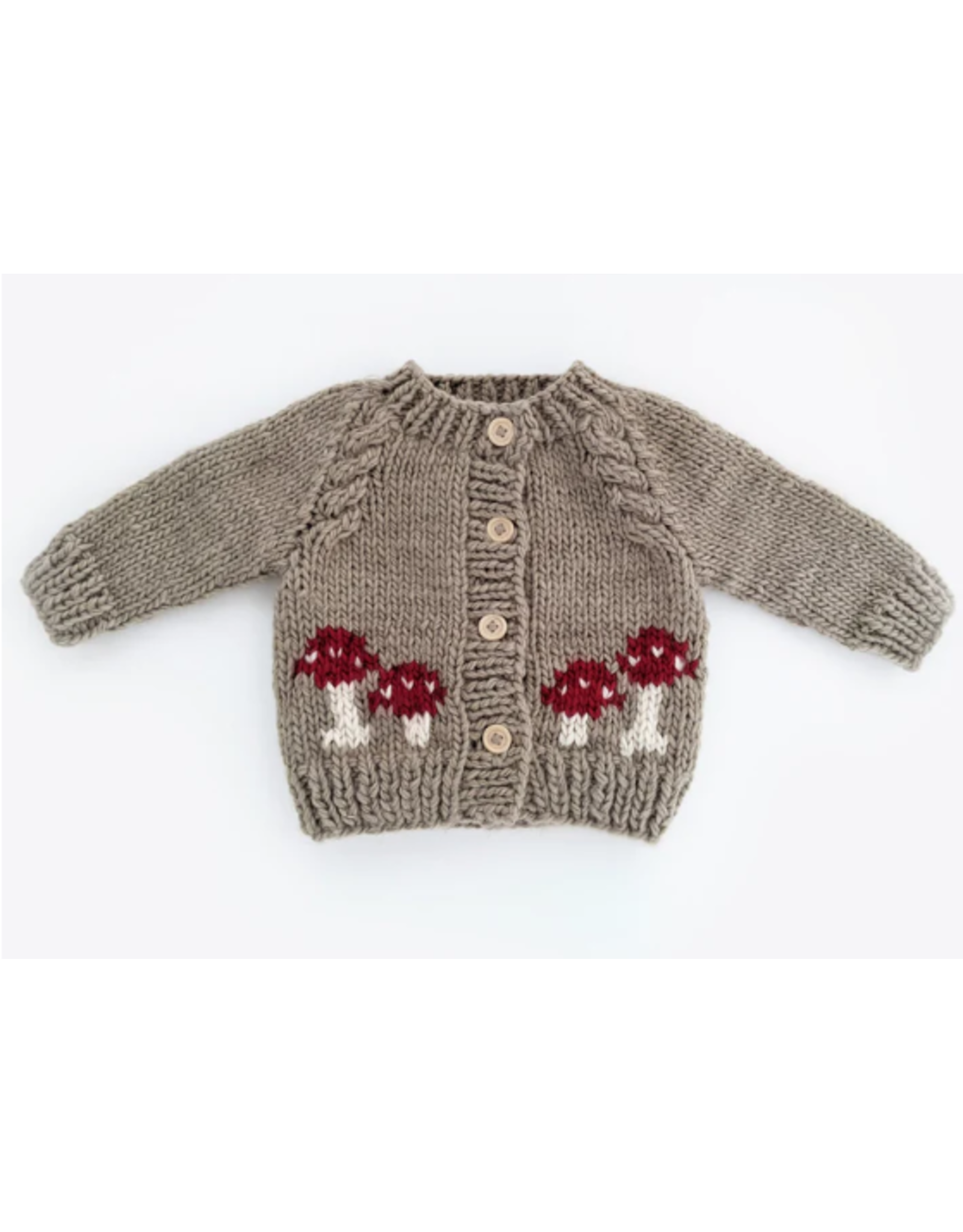 Huggalugs Mushroom Pebble Cardigan Sweater