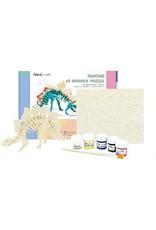Hands Craft 3D Wooden Puzzle Paint Kit: Stegosaurus