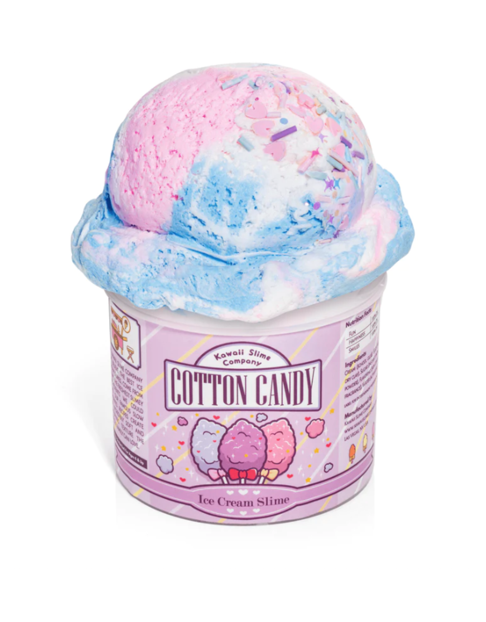 Kawaii Slime Cotton Candy Scented Ice Cream Pint Slime
