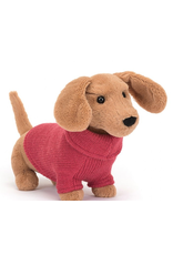 Jelly Cat Sweater Sausage Dog Pink
