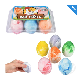 The Toy Network 2.5" Marbleized Egg Sidewalk Chalk 6 pcs.