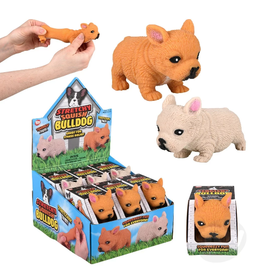 The Toy Network 3.25" Stretchy, Squish Bulldog