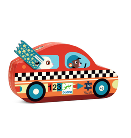 Djeco 16 pcs. Silhouette Puzzle, The Racing Car