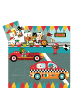 Djeco 16 Pieces Silhouette Puzzle The Racing Car