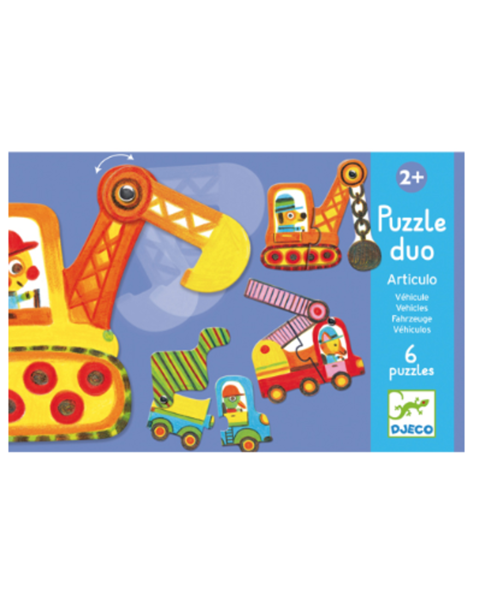 Djeco Puzzle Duo Articulo Vehicles