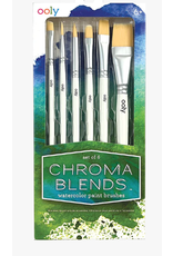 Ooly Chroma Blends Watercolor Paint Brushes  Set of 6