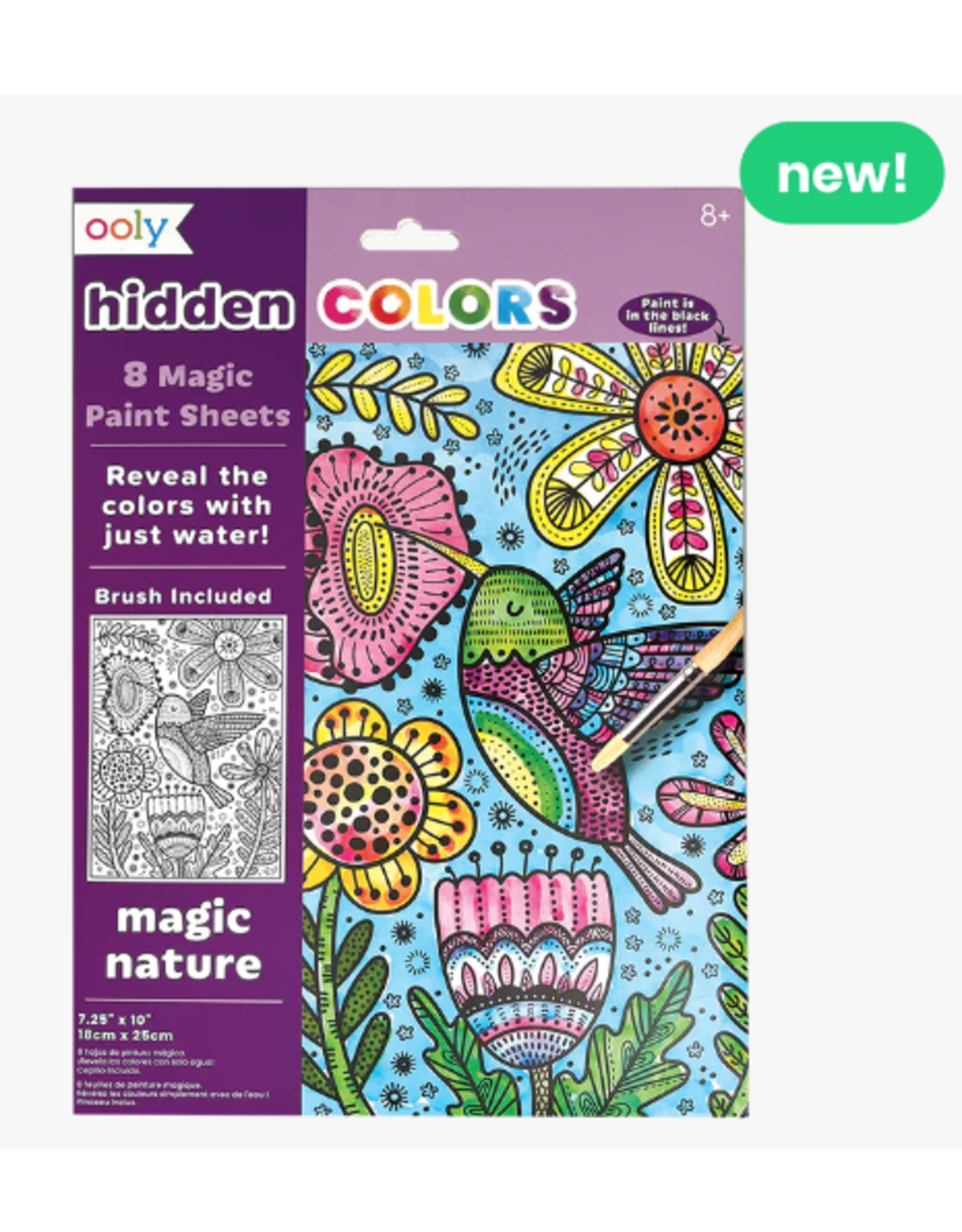 Ooly Magic Nature Hidden Colors Magic Paint Sheets 9 Piece Set
