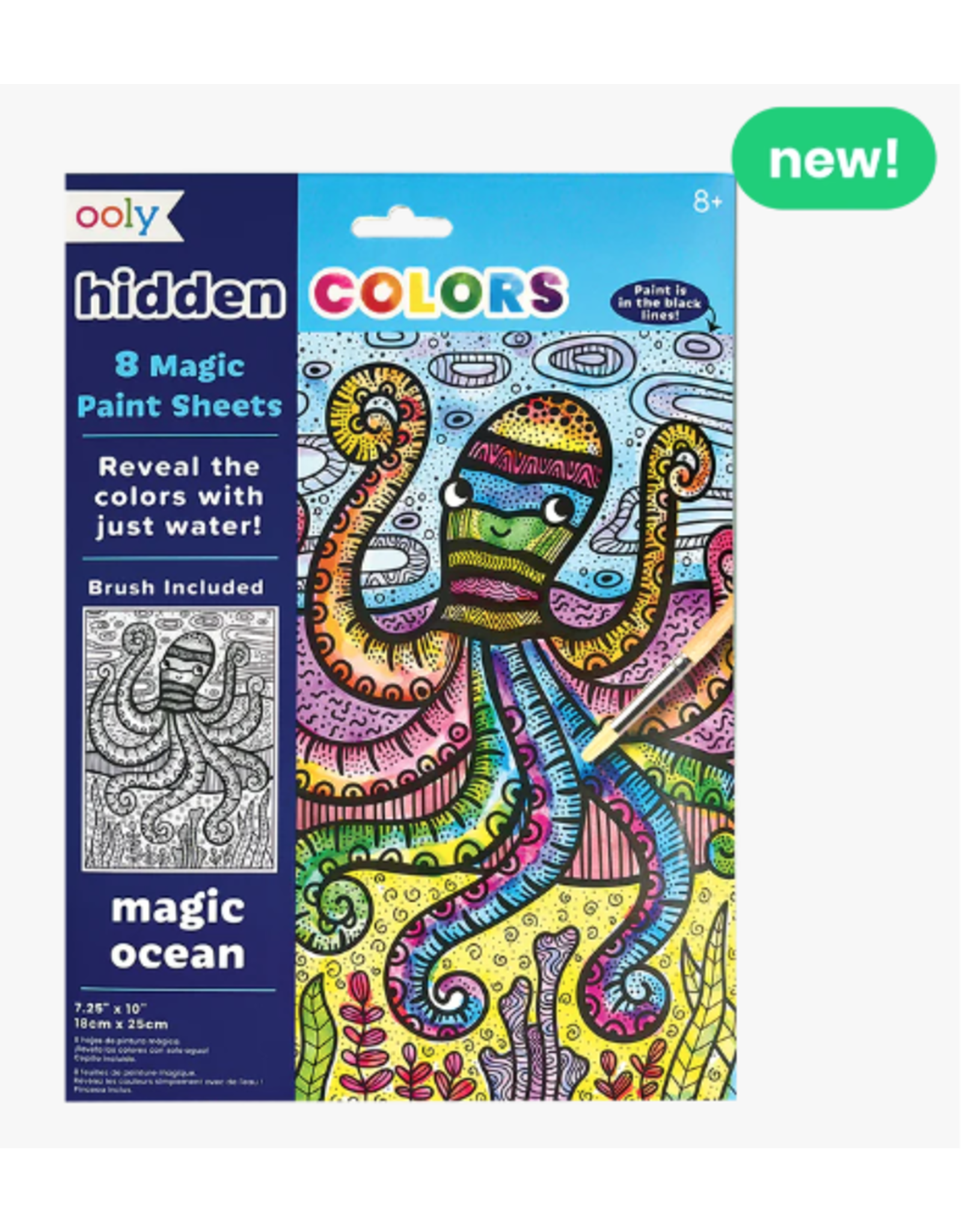 Ooly Magic Ocean Hidden Colors Magic Paint Sheets 9 Pc Set