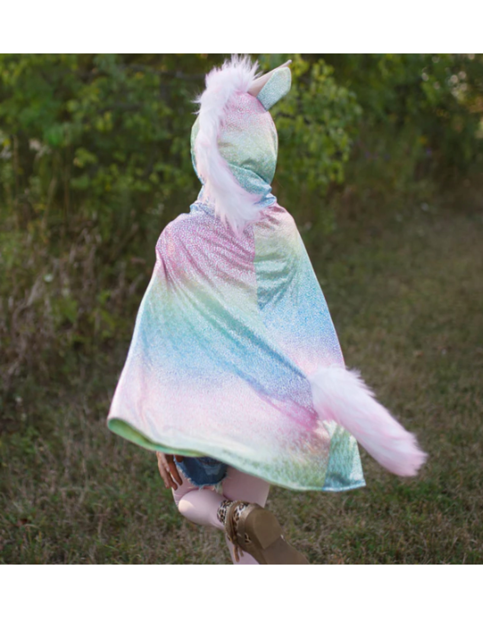Great Pretenders Rainbow Reversible Unicorn Dragon Cape 5/6