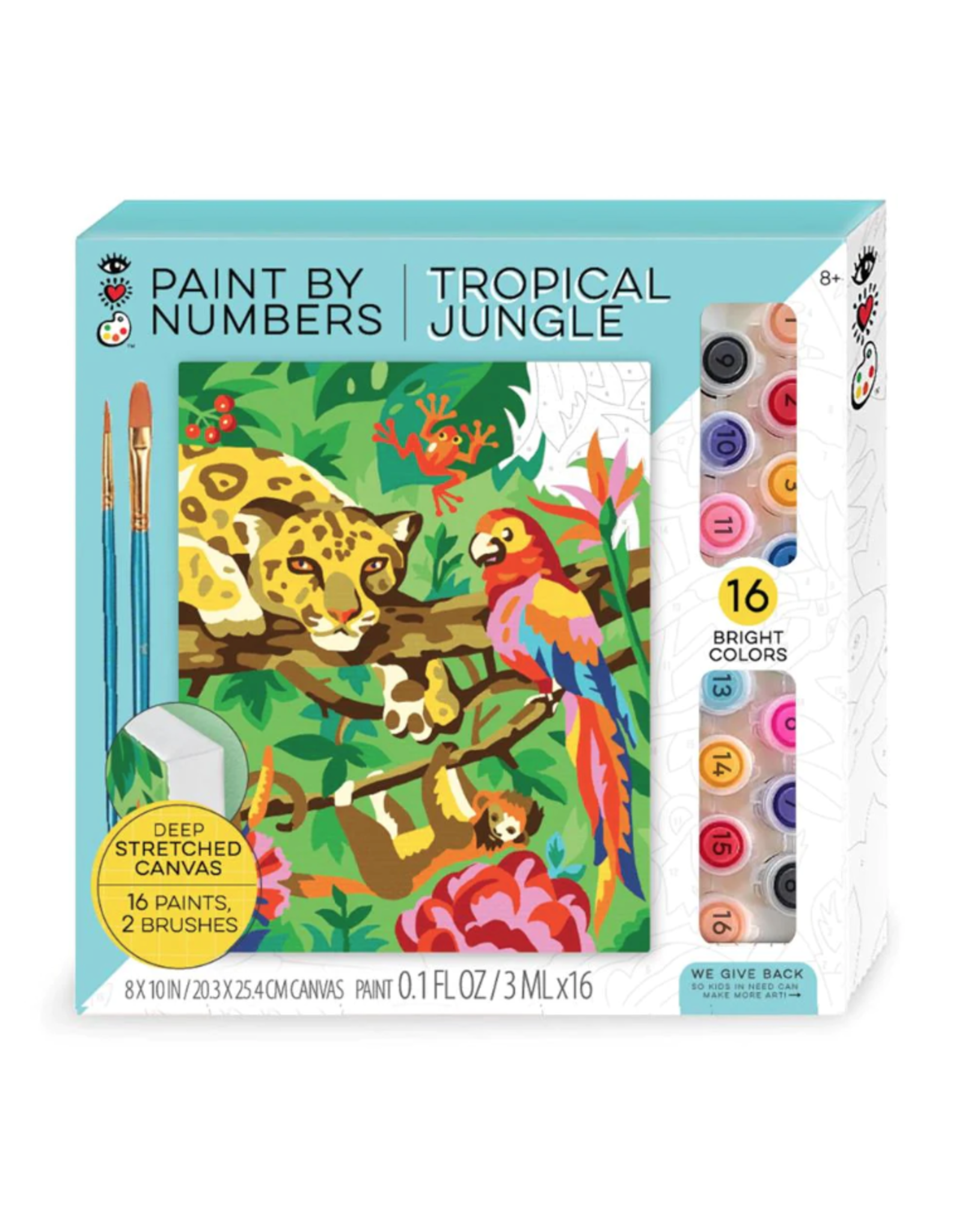 Bright Stripes Paint By Numbers Tropical Jungle