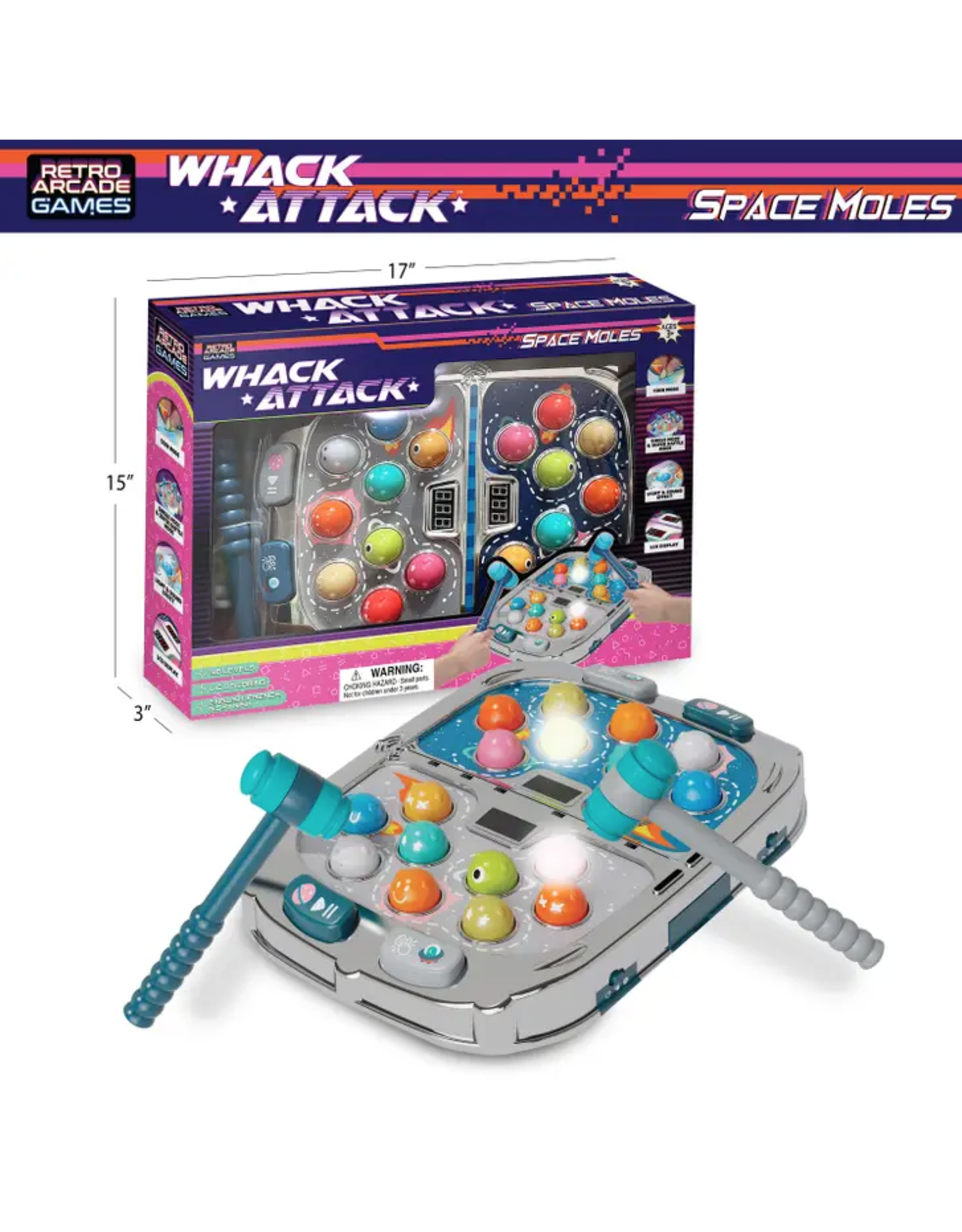 THiN AiR Brands Whack Attack Space Moles Game