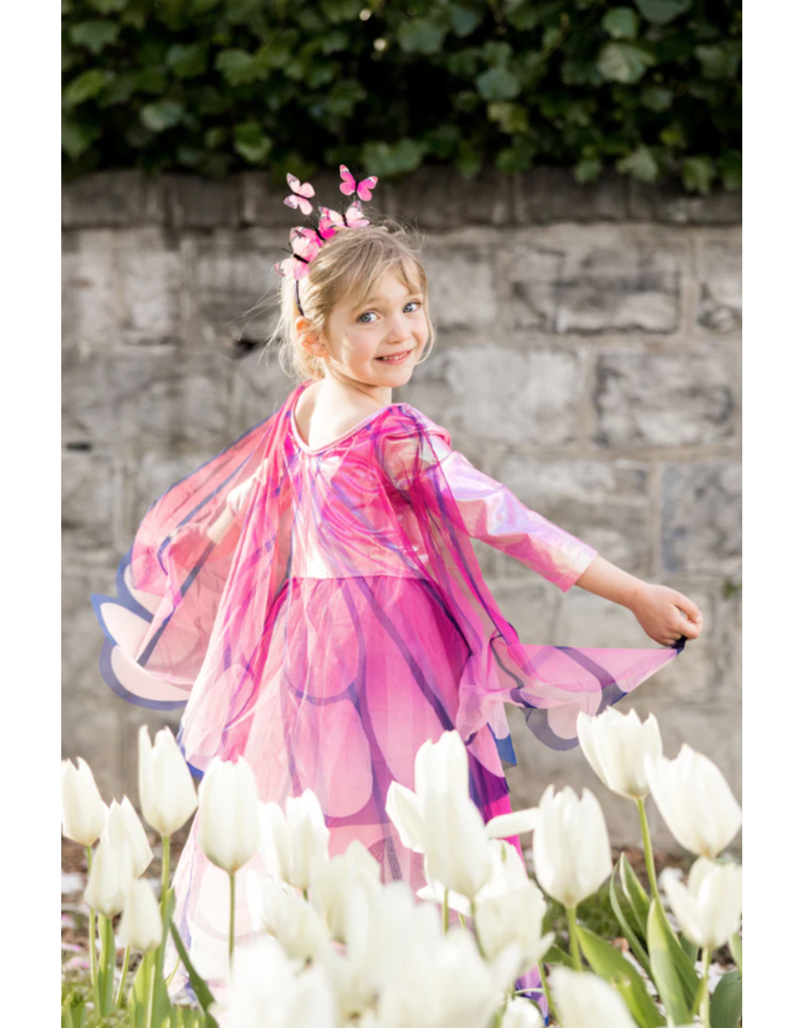 Great Pretenders Butterfly Twirl with Wings and Headband Dress Size 5/6