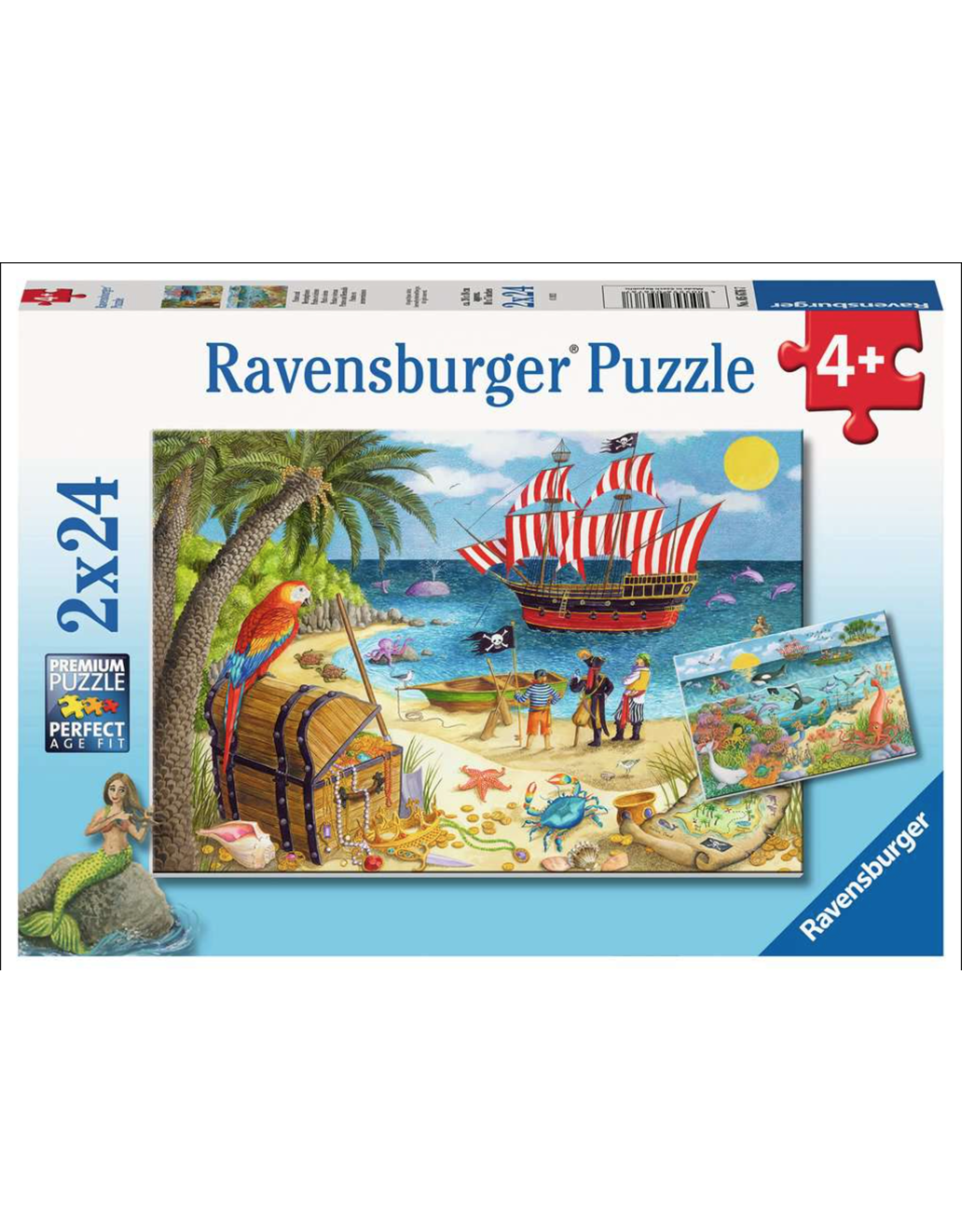 Ravensburger Pirates And Mermaids 2x24 Pieces Puzzle