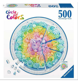 Ravensburger 500 pieces. Circle of Colours Rainbow Cake Puzzle
