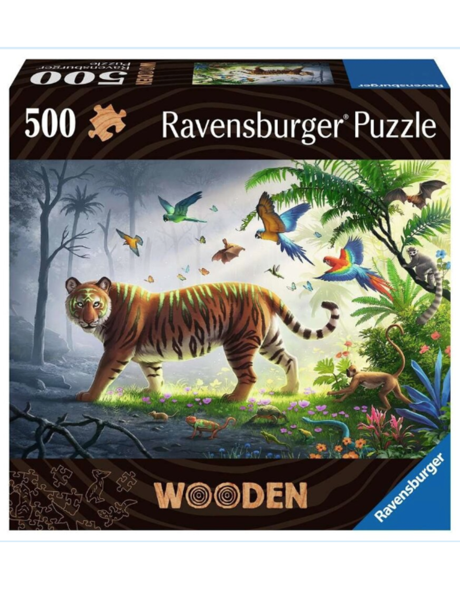 Ravensburger Tiger Wooden 500 Piece Puzzle