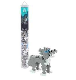 Plus-Plus Plus-Plus Tube Gray Wolf