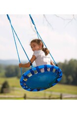 HearthSong Colorburst Round Swing Blue