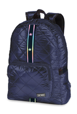 Top Trenz Navy Daimond Stitch Backpack W/ Gradient Star Straps