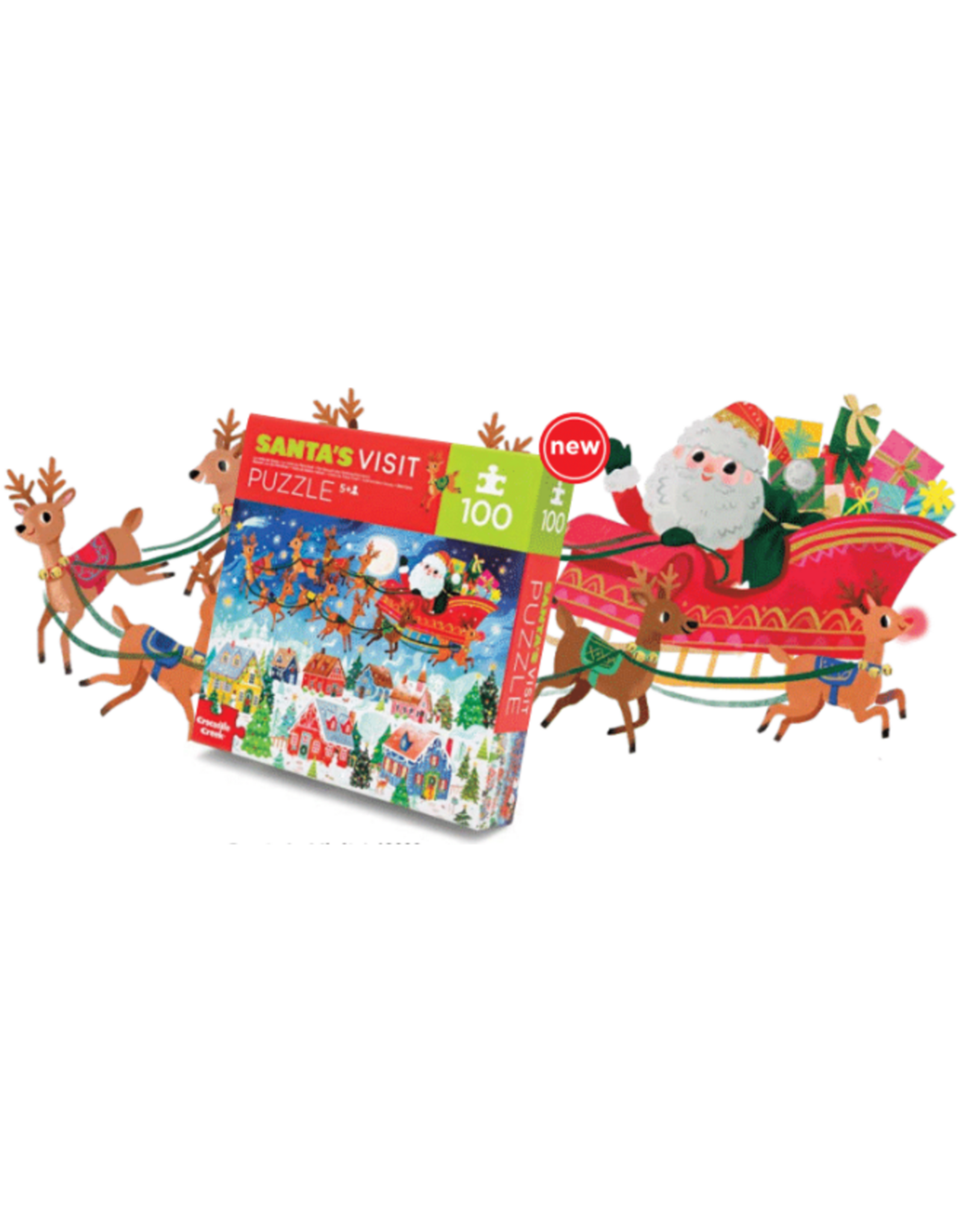 Crocodile Creek Santa's Visit 100 piece Puzzle