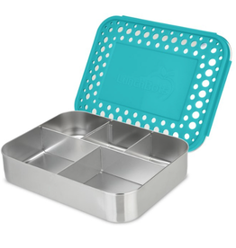 LunchBots Lunchbots Large Bento Cinco Aqua - 5 Compartments