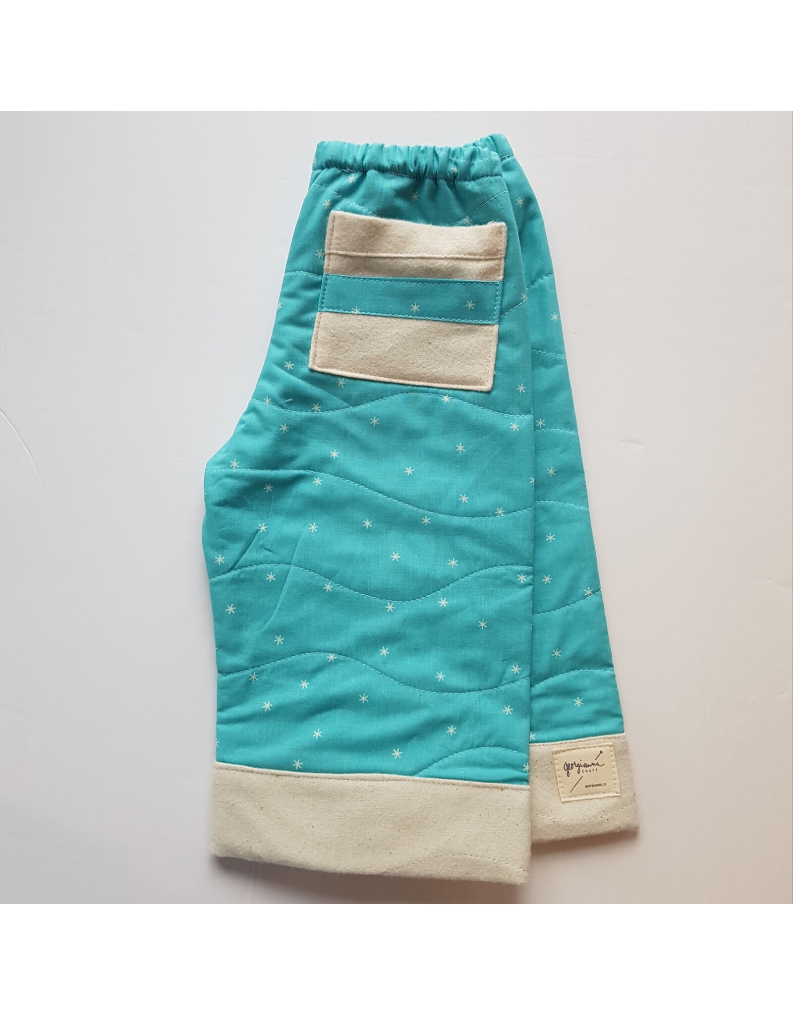 Georgi Pearson Quilty Pants, Teal Blue Sparks