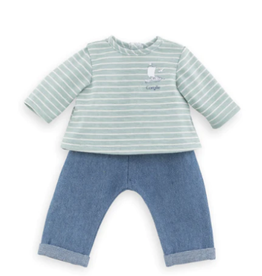 Corolle 12" Pants & Striped T-shirt Doll Clothing