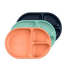 Boon Chow Silicone Plate 3Pk Blue