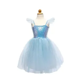 Great Pretenders Sequins Princess Dress Blue Size 7-8