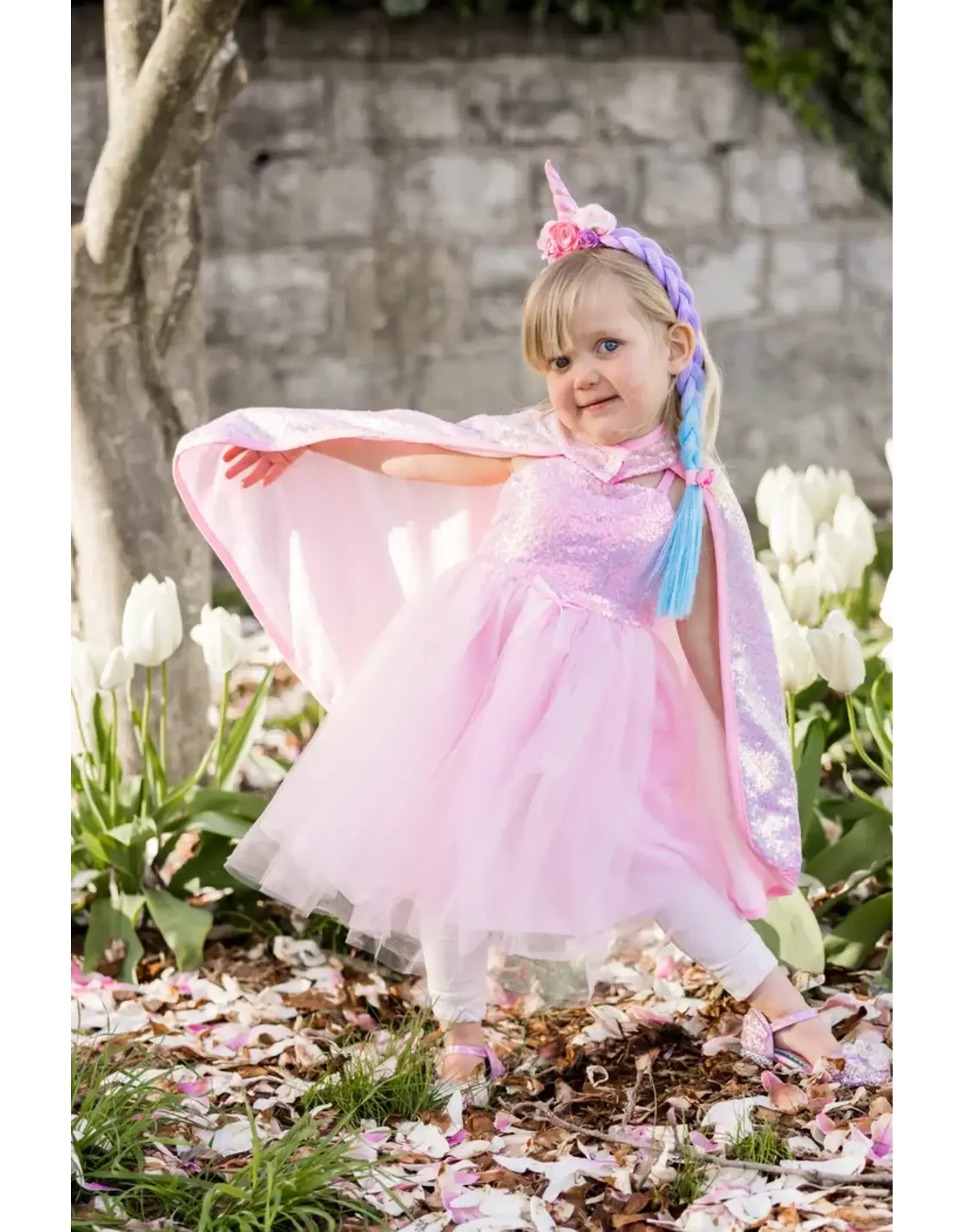 Great Pretenders Pink Sequins Cape size 7-8