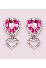 Great Pretenders Boutique Heart Jewel Clip On Earing