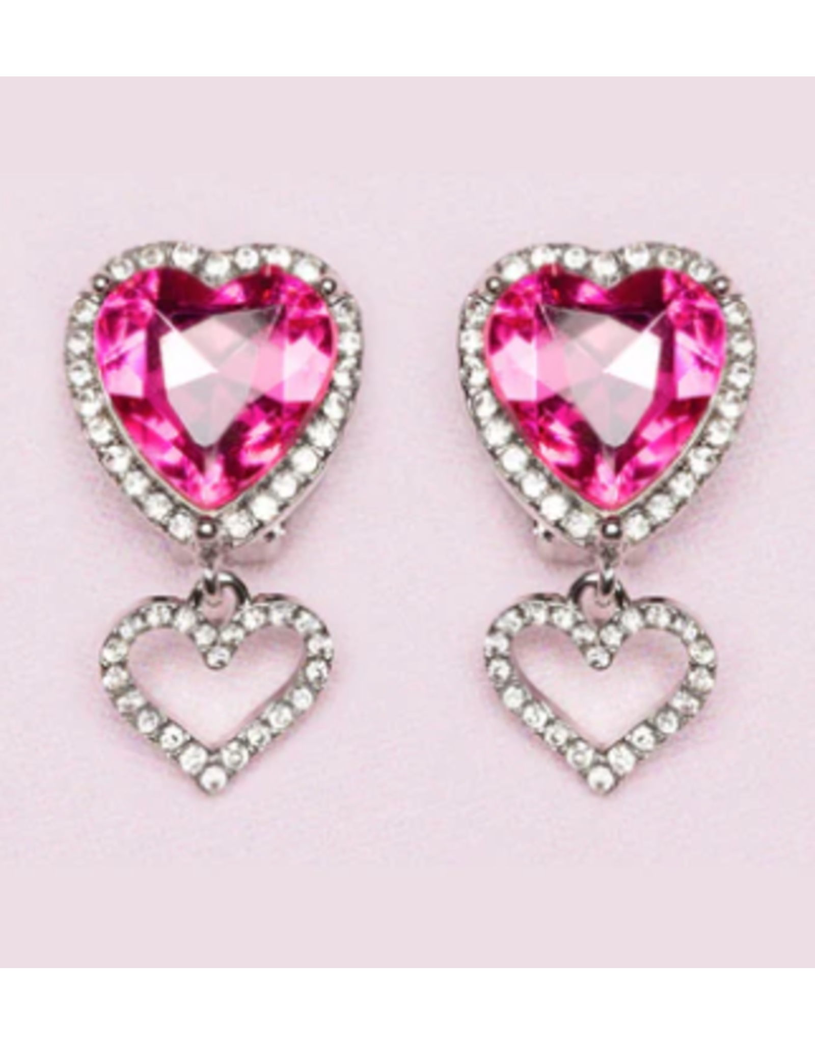 Great Pretenders Boutique Heart Jewel Clip On Earing