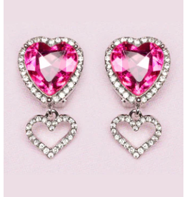 Great Pretenders Boutique Heart Jewel Clip On Earing