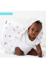 Lulujo Baby Swadle Blanket Muslin Cotton LG Strawberries 0M+