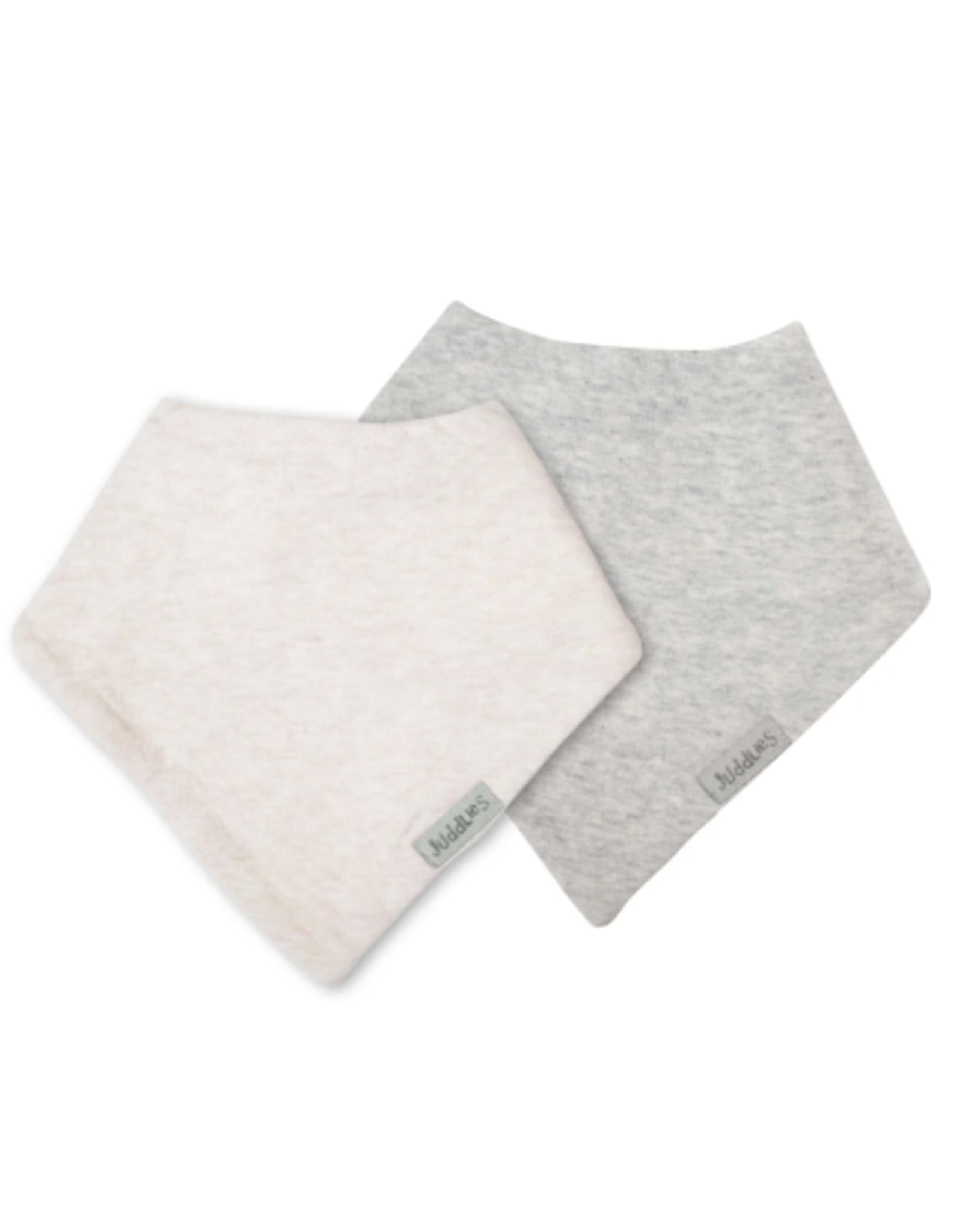 Juddlies 2 Piece Set Bandana Bib Light Grey & Rosewater