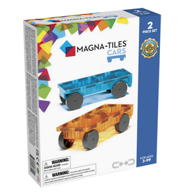 Magna-Tiles Magna-Tiles Cars 2 Piece Expansion Set: Blue & Orange