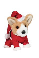 Douglas Toys Corgi Mini Soft in Santa Suit